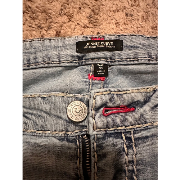 Women's True Religion Jeans, Blue, Size 33 - Picture 6 of 8